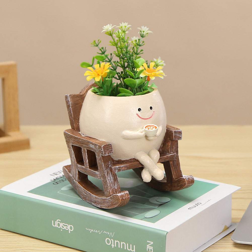 Garden Swing Chair - كرسي/أرجوحة ابتسامة الوجه زارع الراتنج معلقة