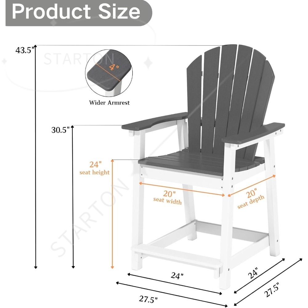 Adirondack Chair Wood - مجموعة كراسي آديرونداك طويلة في الهواء
