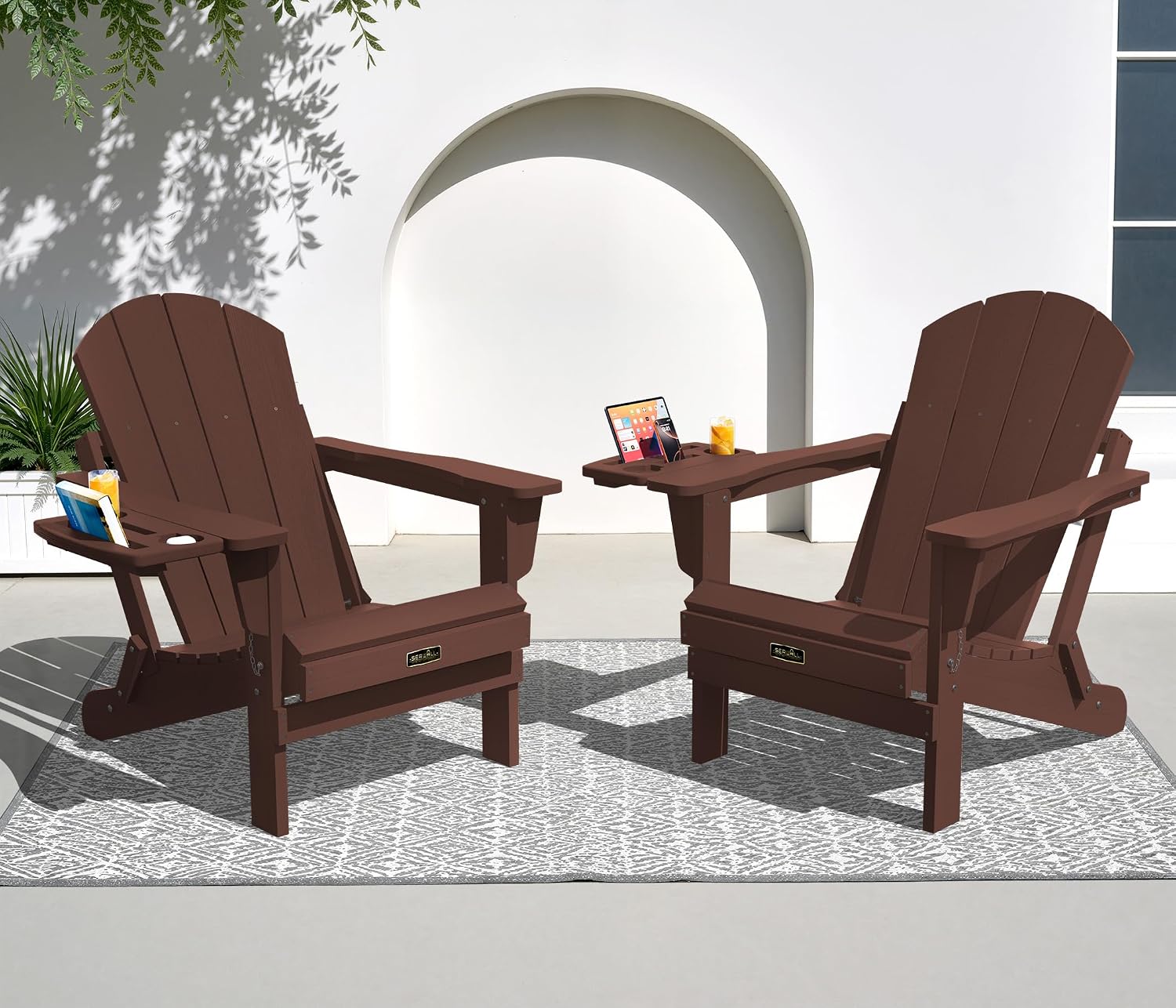 Outdoor Furniture Set With Fire Pit - مجموعة كراسي أديرونداك قابلة للطي 2،