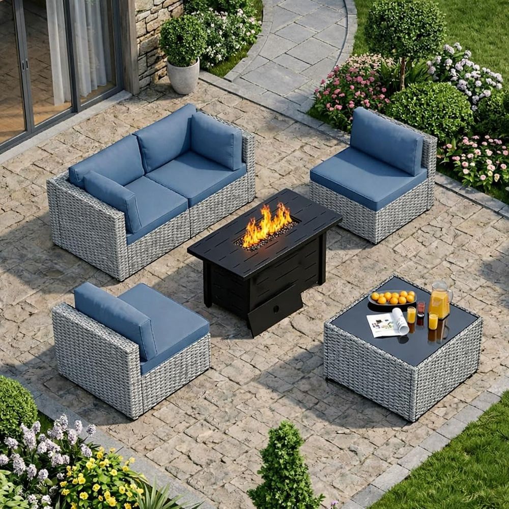 Outdoor Furniture Fire Table - طقم أثاث خارجي مكون من 5