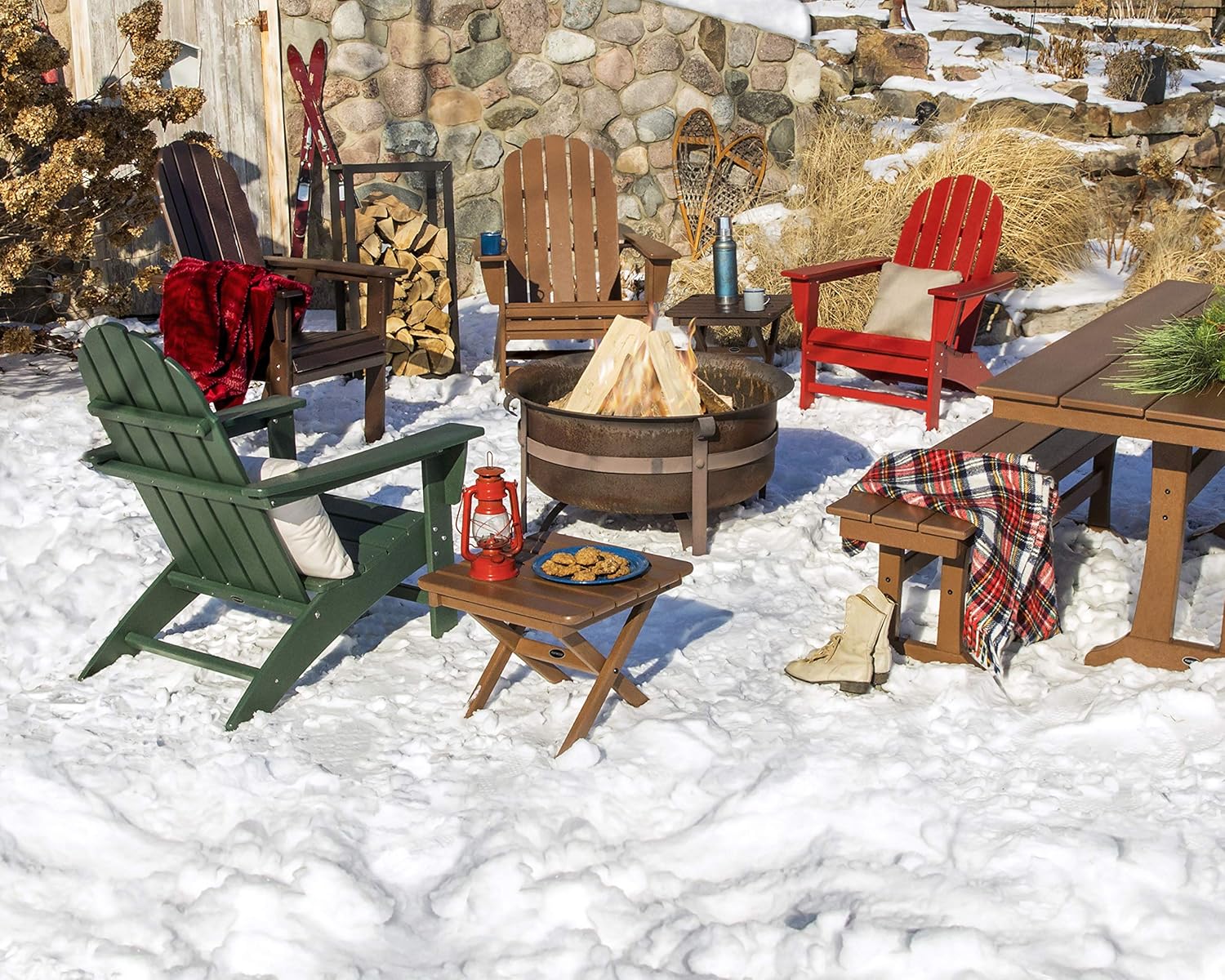 Adirondack Chair Wood - كرسي أديرونداك مركب مقاوم للبهتان مقاس