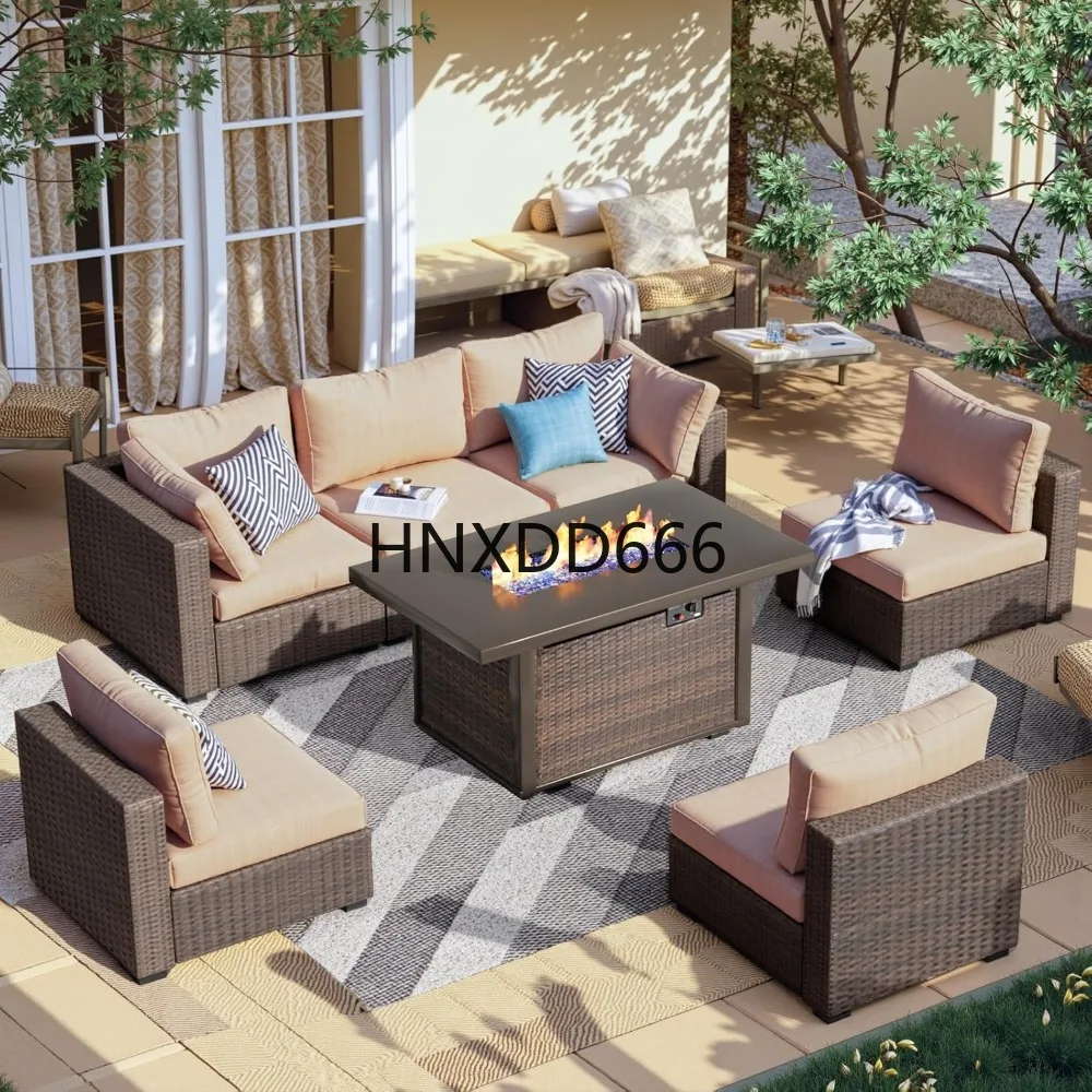 Outdoor Furniture Fire Table - طقم أثاث فناء مكون من 7