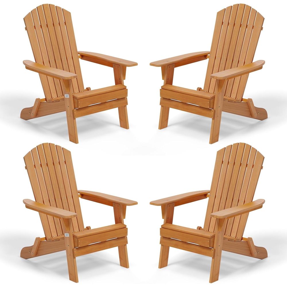Adirondack Chair Wood - مجموعة كراسي أديرونداك قابلة للطي، تتكون