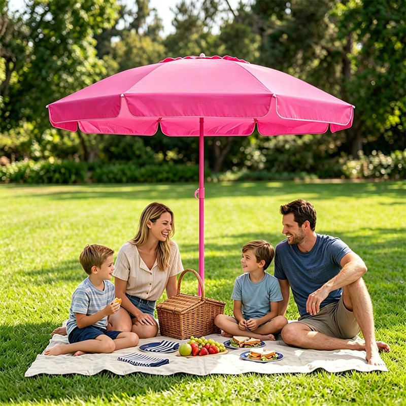 Outdoor Furniture Sunbrella - مظلة شاطئ قوية مقاومة للرياح والأشعة
