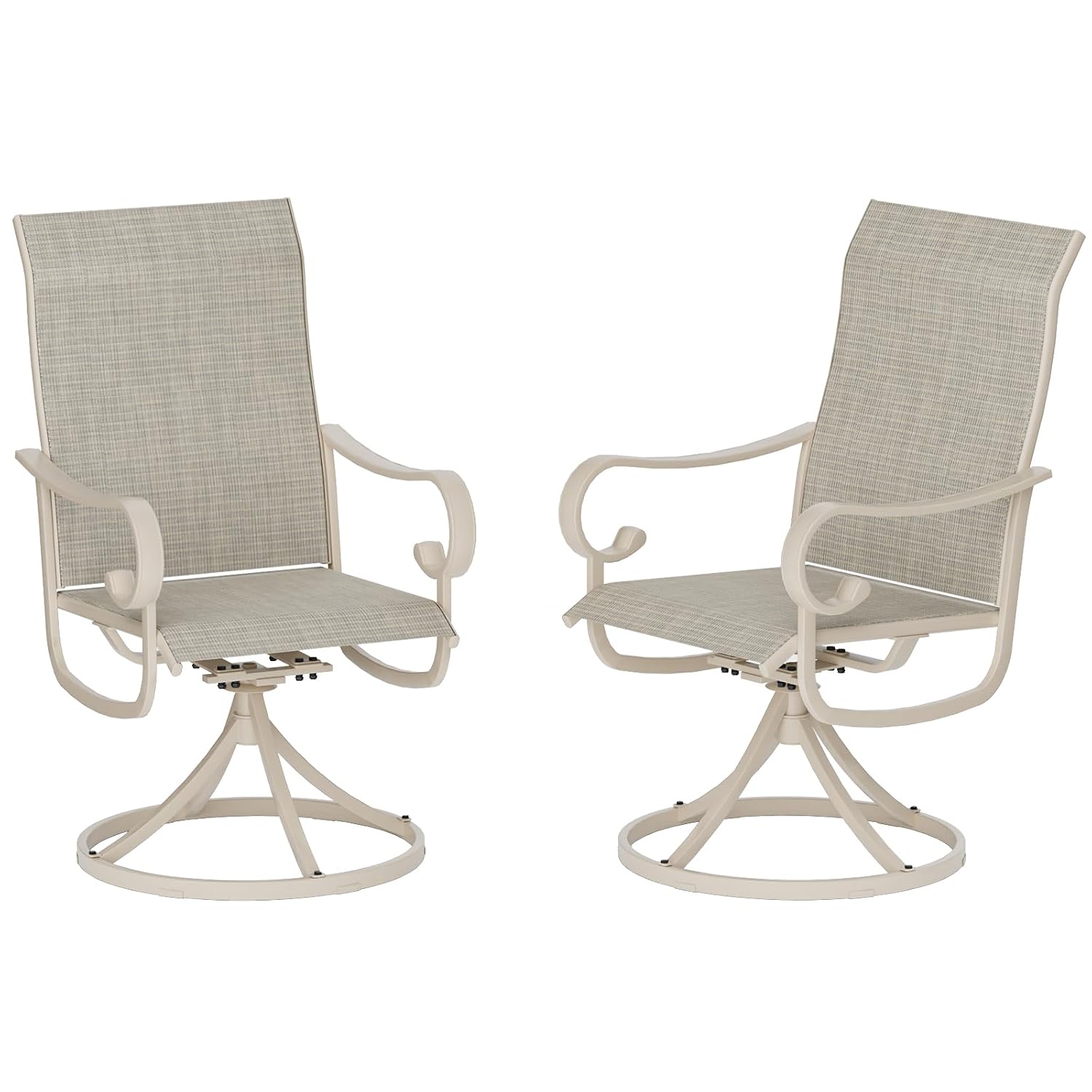 Outdoor Furniture Dining Set - مجموعة من كرسيين طعام دوّارين للحديقة،
