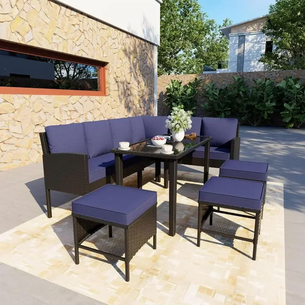 Outdoor Furniture Dining Set - طقم أثاث خارجي مكون من 7