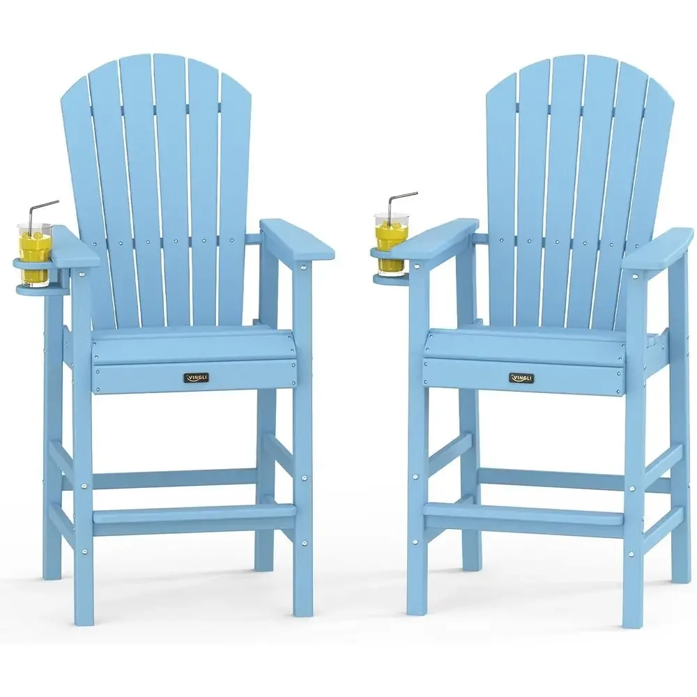 Adirondack Chair Wood - مجموعة من كرسيين أديرونداك بلاستيكيين مقاومين