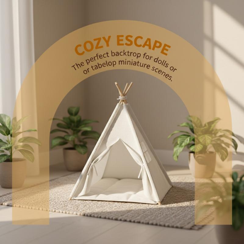 Outdoor Furniture Decor - [JN] نموذج خيمة تخييم بمقياس 1:12،