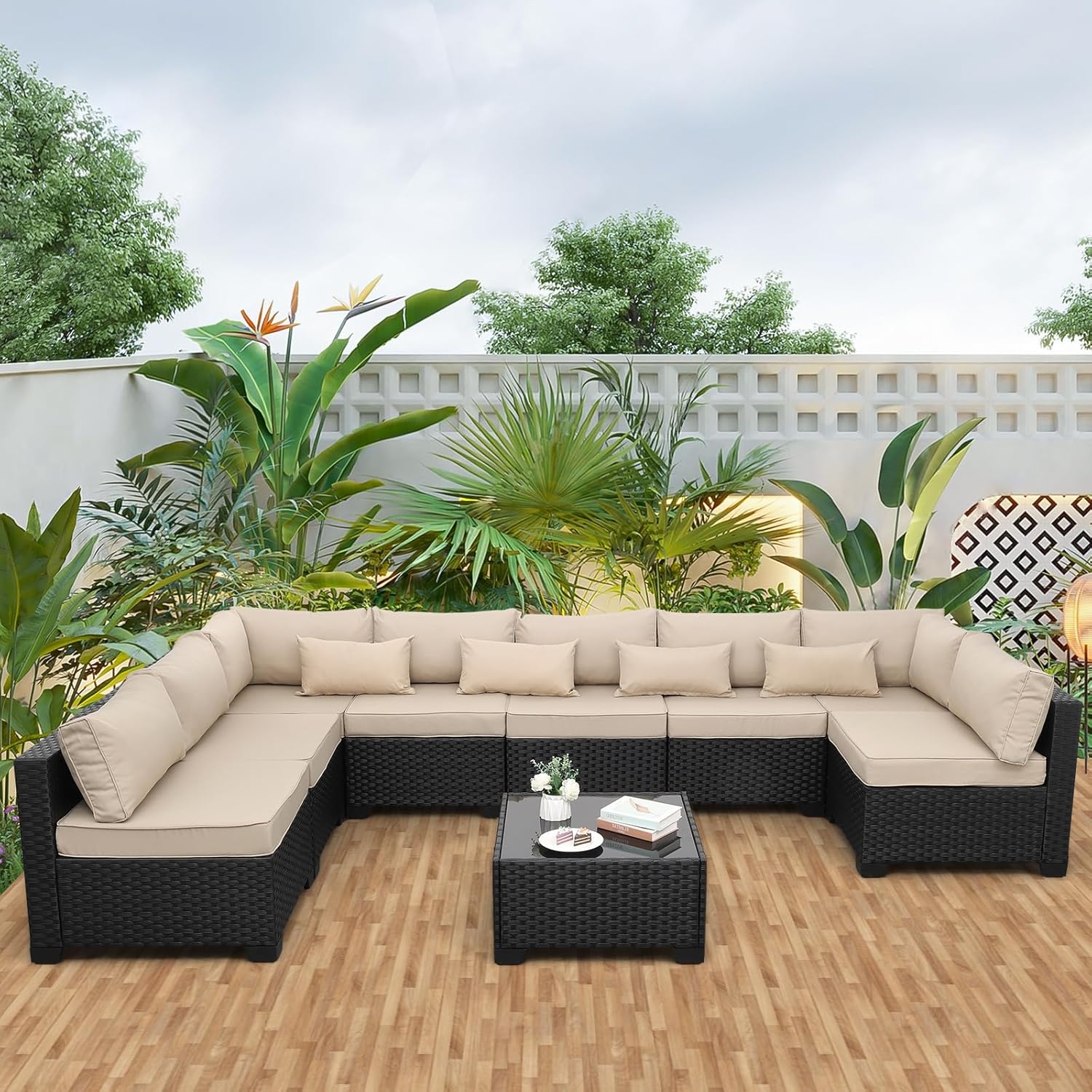 Outdoor Furniture Lounge - طقم أثاث خارجي مكون من 9