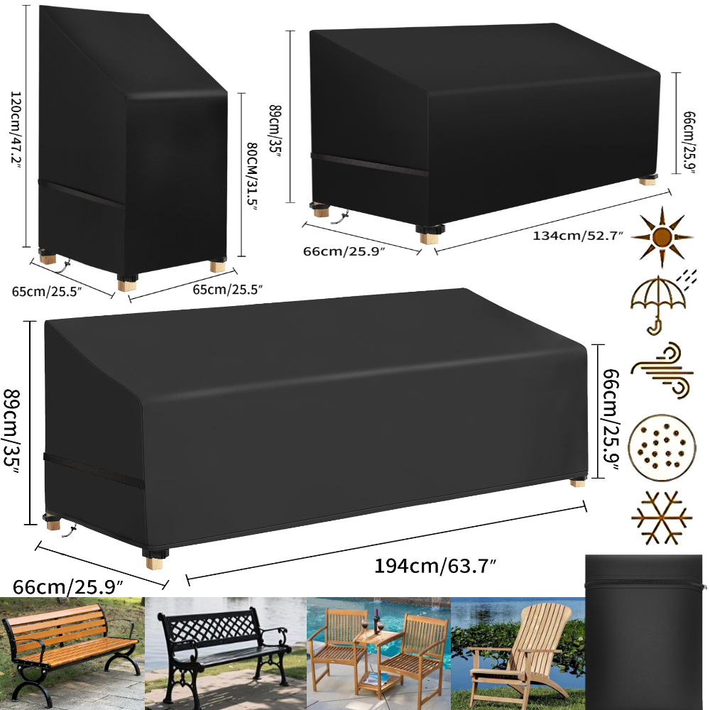 Outdoor Furniture Lounge - أغطية مقاومة للماء لكراسي الفناء، حماية