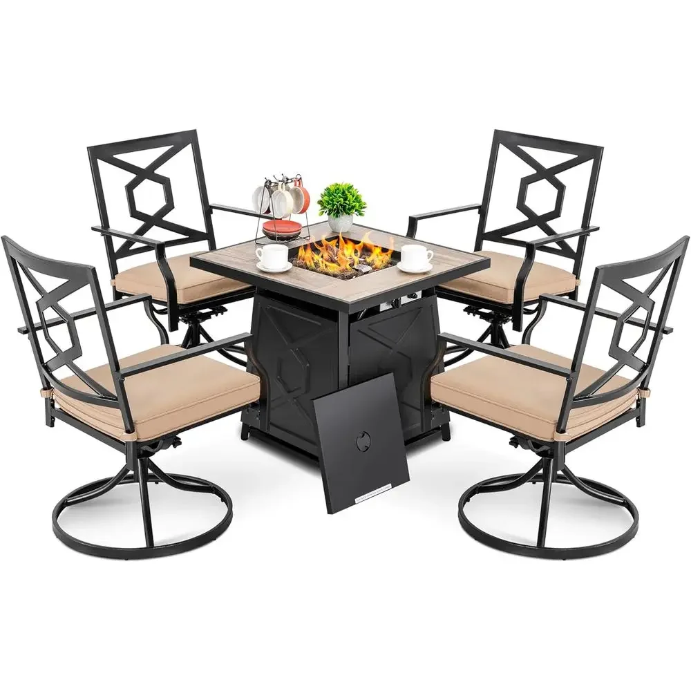 Outdoor Furniture Fire Table - طقم أثاث خارجي مكون من 5