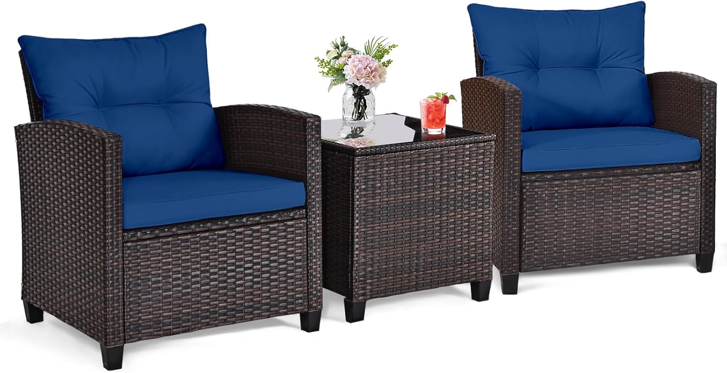 Outdoor Furniture Weatherproof - طقم بيسترو خارجي من 3 قطع