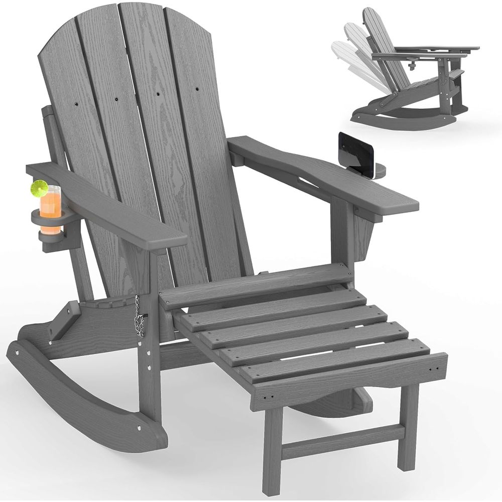 كرسي هزاز أديرونداك خارجي من ا - مراجعة Adirondack Chair Wood وسعره