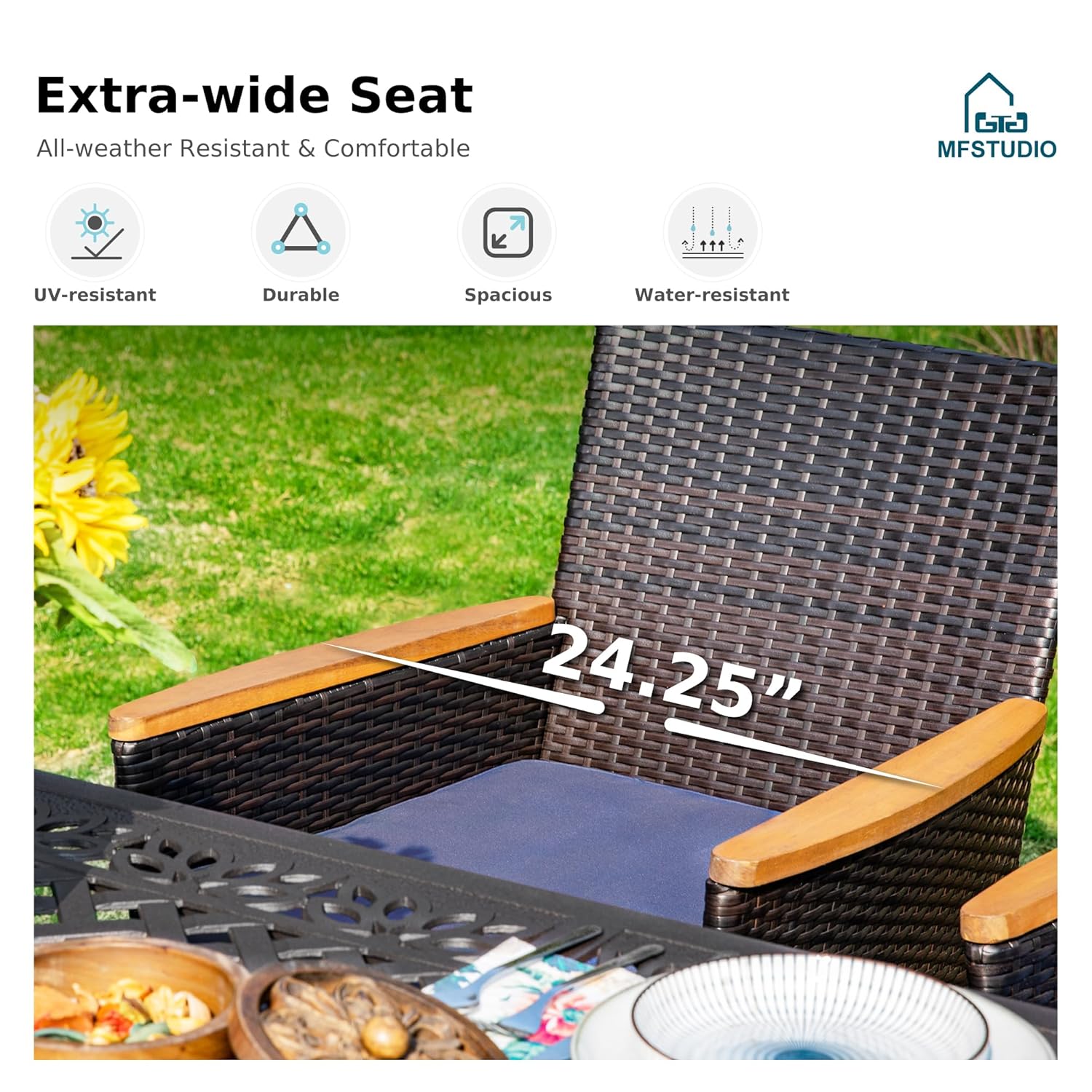 طقم طعام للفناء الخارجي لـ 4 أ - مراجعة Outdoor Furniture Dining Set وسعره
