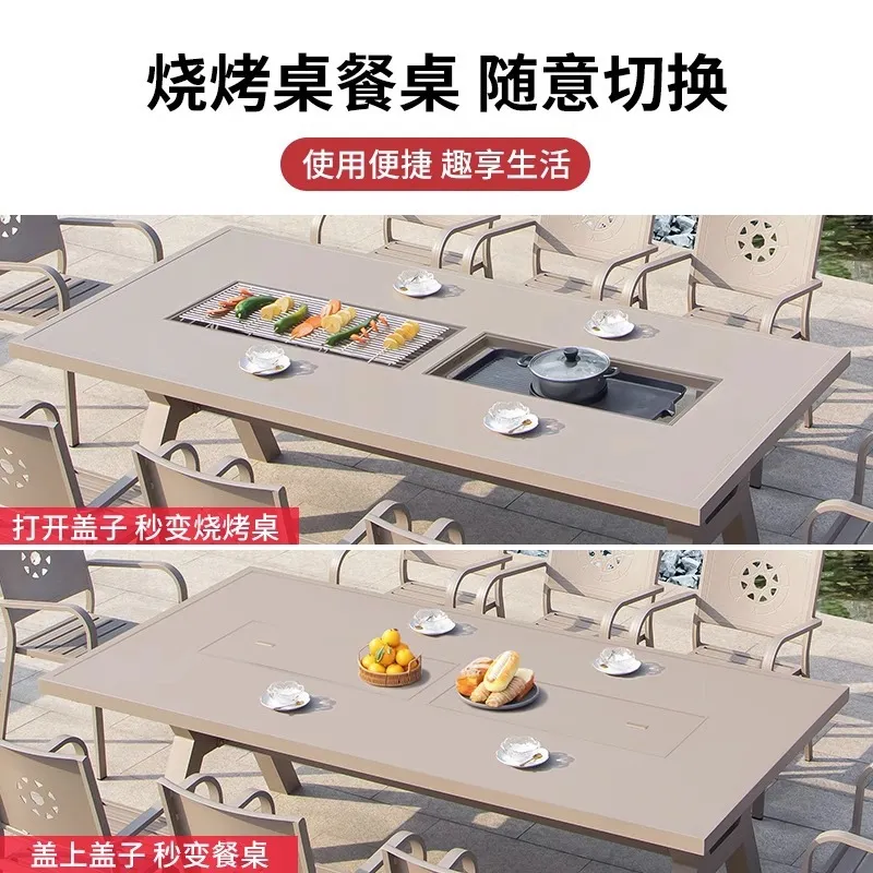 طقم طعام خارجي من الألومنيوم ا - مراجعة Outdoor Furniture Dining Set وسعره
