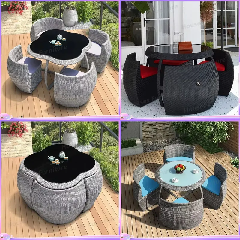 طقم طعام خارجي من الروطان، أثا - مراجعة Outdoor Furniture Dining Set وسعره