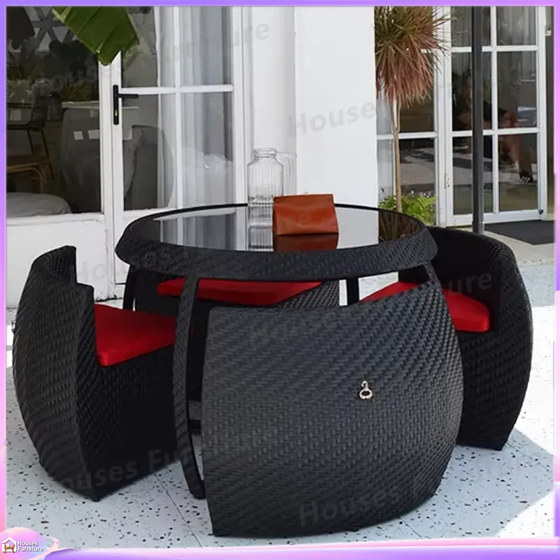 طقم طعام خارجي من الروطان، أثا - مراجعة Outdoor Furniture Dining Set وسعره