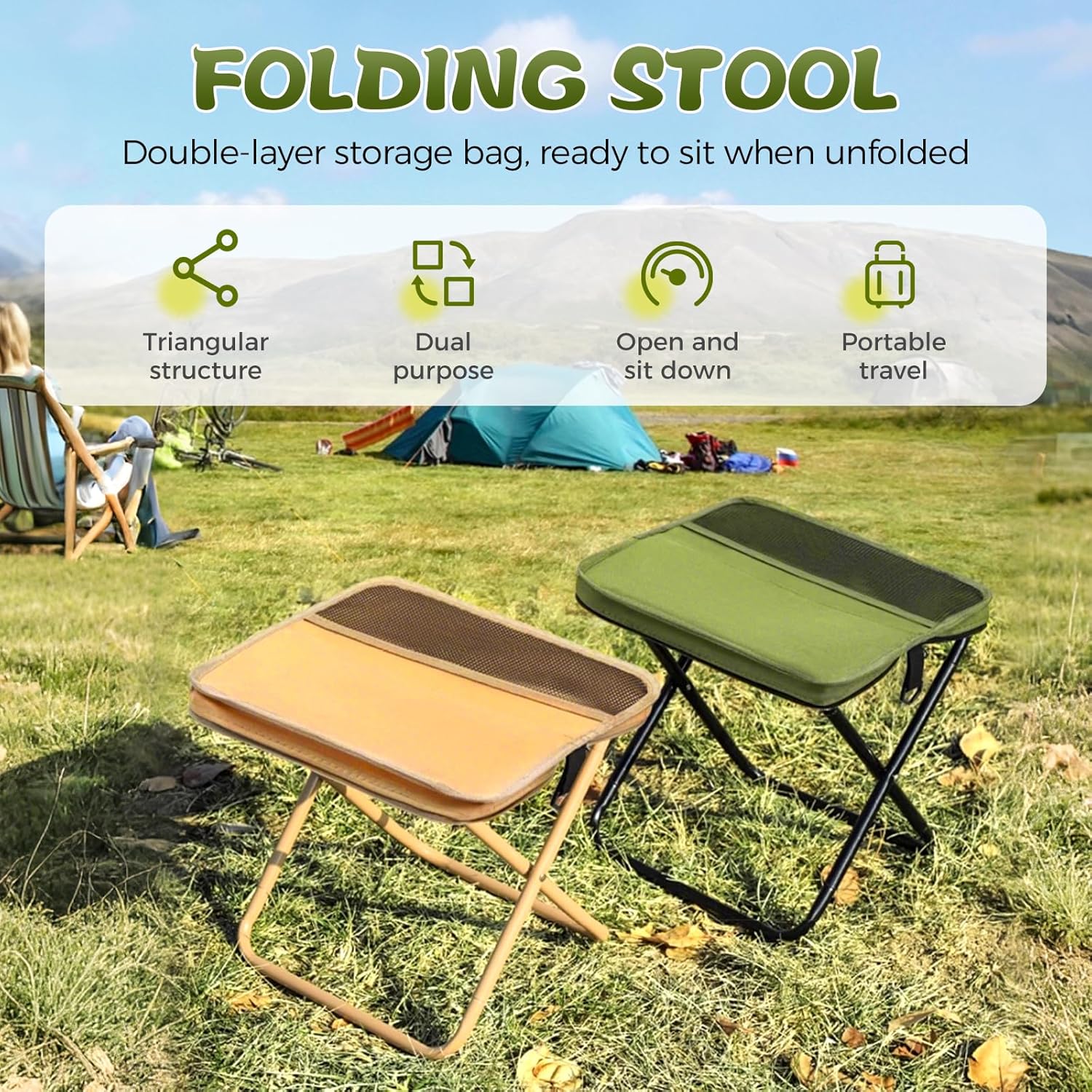 كرسي تخييم محمول قابل للطي من  - مراجعة Outdoor Furniture Rope وسعره