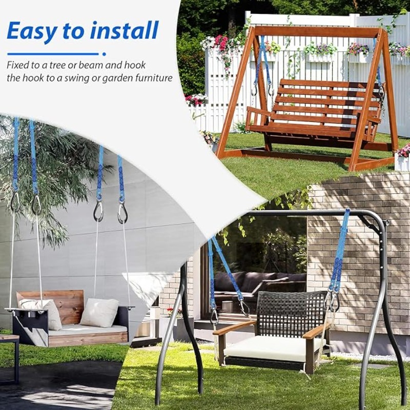 1/2 قطعة حبل نايلون بخطاف معدن - مراجعة Garden Swing Chair وسعره