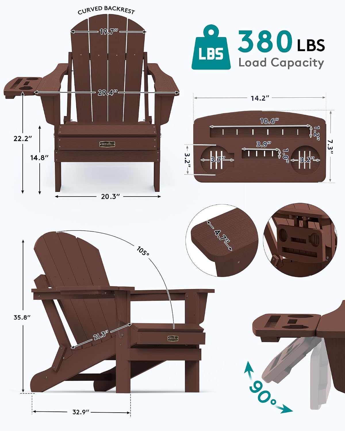مجموعة كراسي أديرونداك قابلة ل - مراجعة Outdoor Furniture Set With Fire Pit وسعره