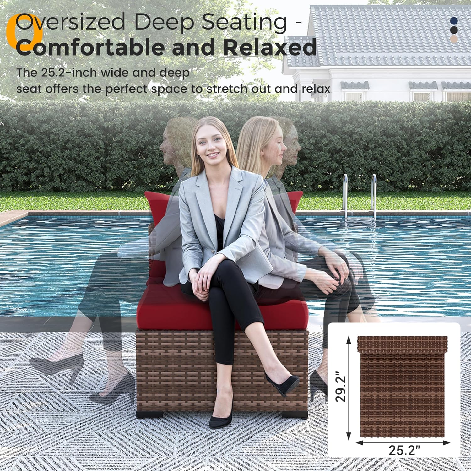 طقم أريكة من 8 قطع مصنوع من ال - مراجعة Outdoor Furniture Fire Table وسعره