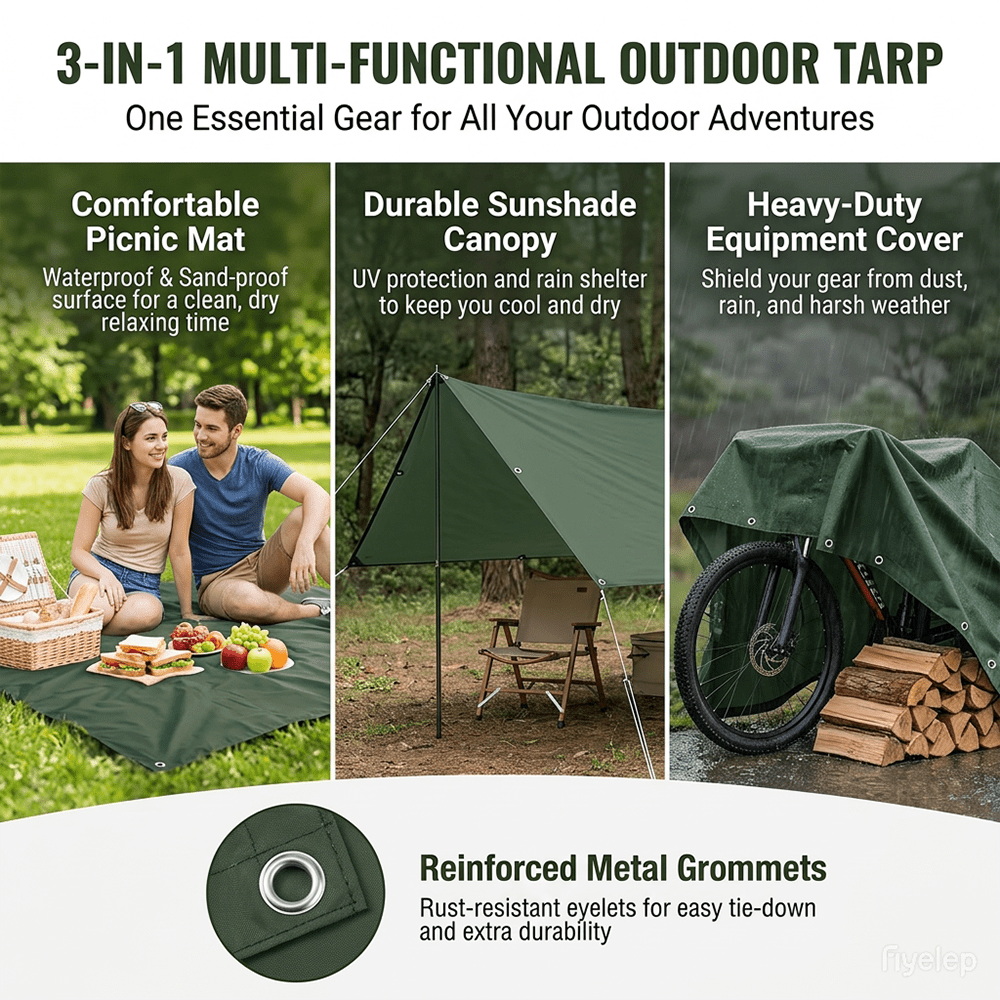 قماش مشمع متعدد الوظائف 3 في 1 - مراجعة Outdoor Furniture Sunbrella وسعره