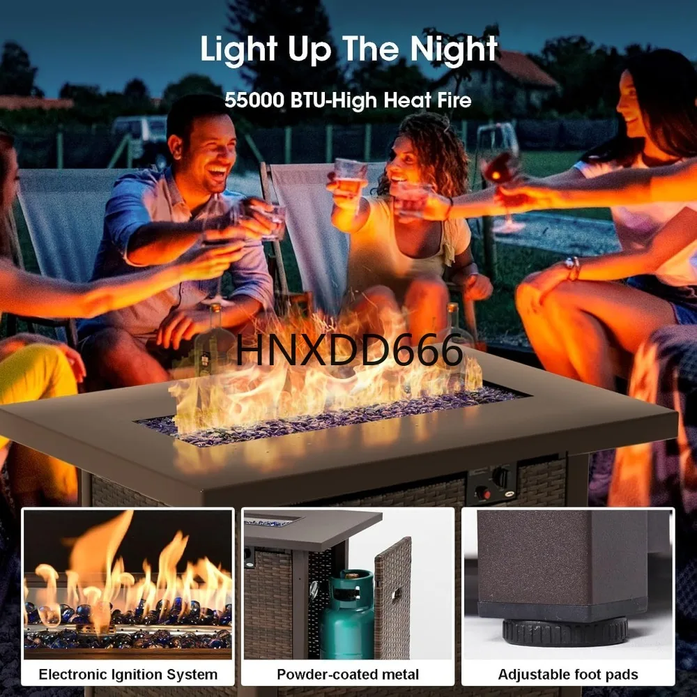 طقم أثاث فناء مكون من 7 قطع مع - مراجعة Outdoor Furniture Fire Table وسعره