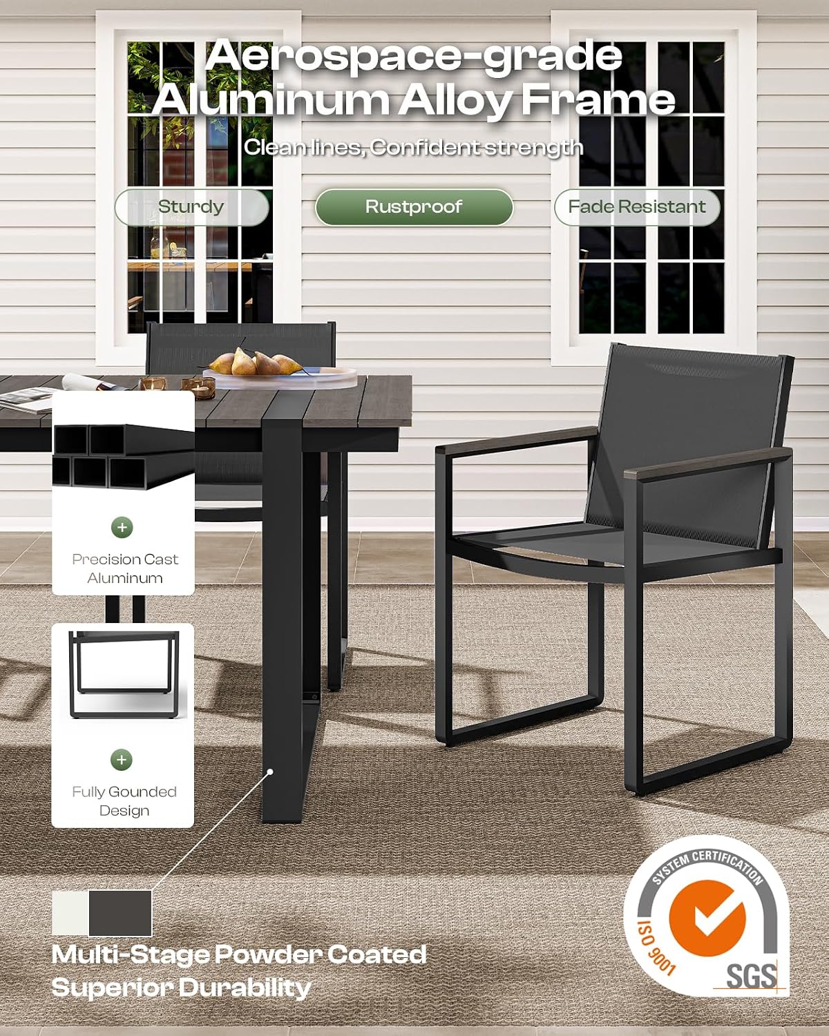 مجموعة من كراسي الطعام الخارجي - مراجعة Outdoor Furniture Dining Set وسعره