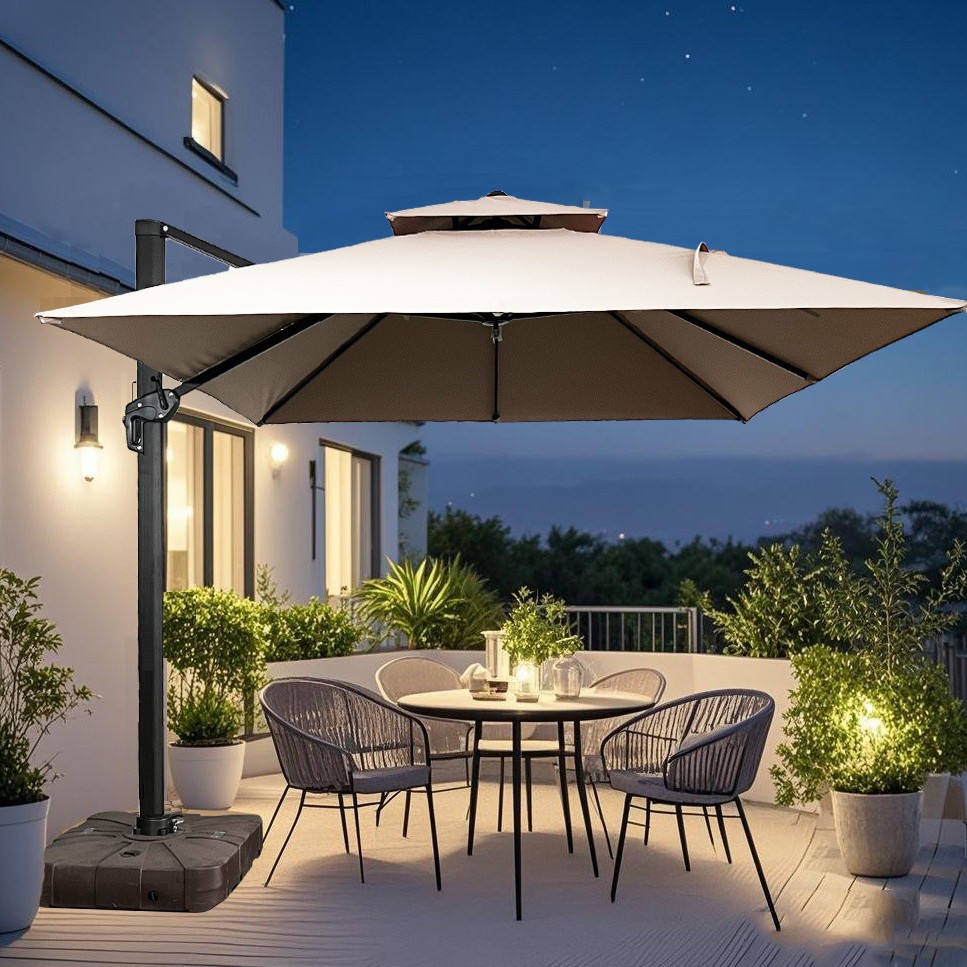 في الهواء الطلق المظلة فيلا فن - مراجعة Outdoor Furniture Sunbrella وسعره