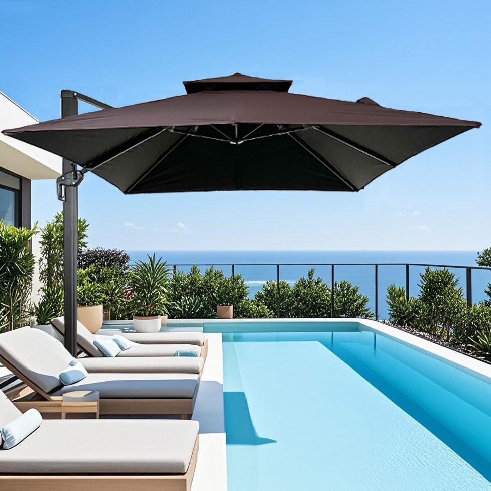 في الهواء الطلق المظلة فيلا فن - مراجعة Outdoor Furniture Sunbrella وسعره