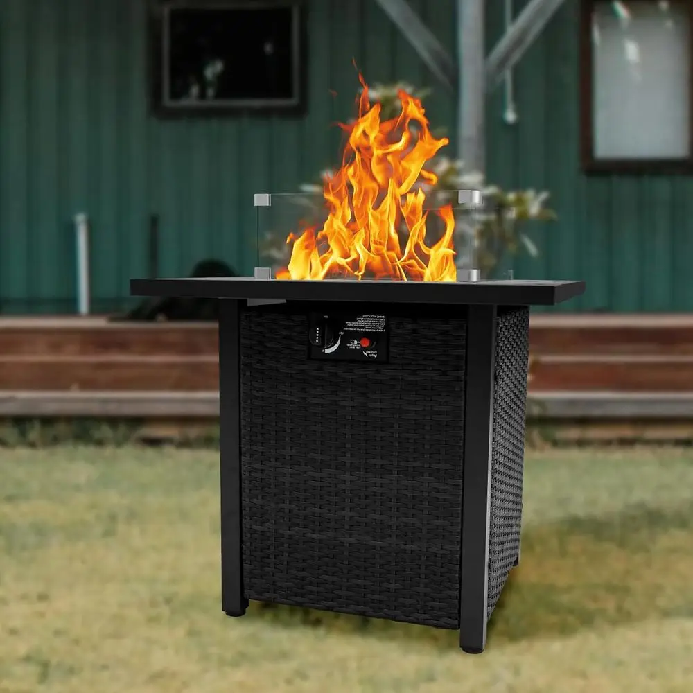 طقم أثاث خارجي من الخوص، أريكة - مراجعة Outdoor Furniture Fire Table وسعره