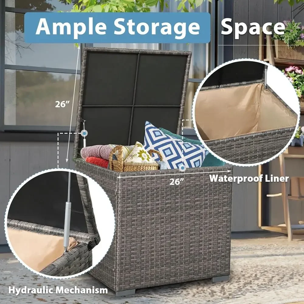 طقم أثاث فناء من 8 قطع مع طاول - مراجعة Outdoor Furniture Fire Table وسعره