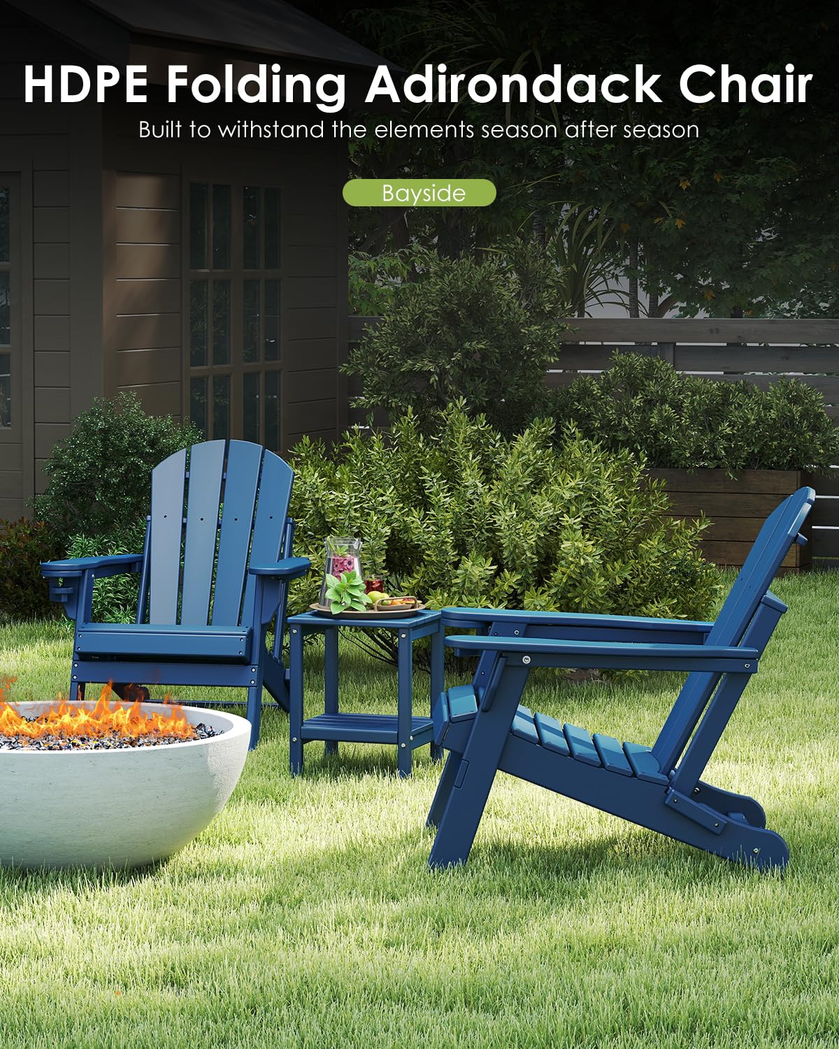 طقم كراسي 2، قابل للطي ومناسب  - مراجعة Outdoor Furniture Set With Fire Pit وسعره