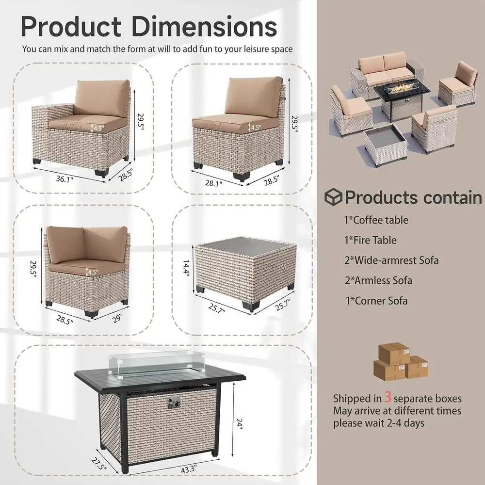 طقم أثاث خارجي مكون من 7 قطع م - مراجعة Outdoor Furniture Fire Table وسعره