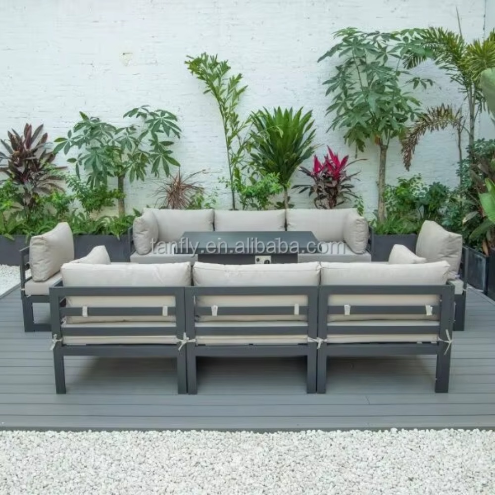 طقم أثاث خارجي للفنادق والفلل، - مراجعة Outdoor Furniture Fire Table وسعره