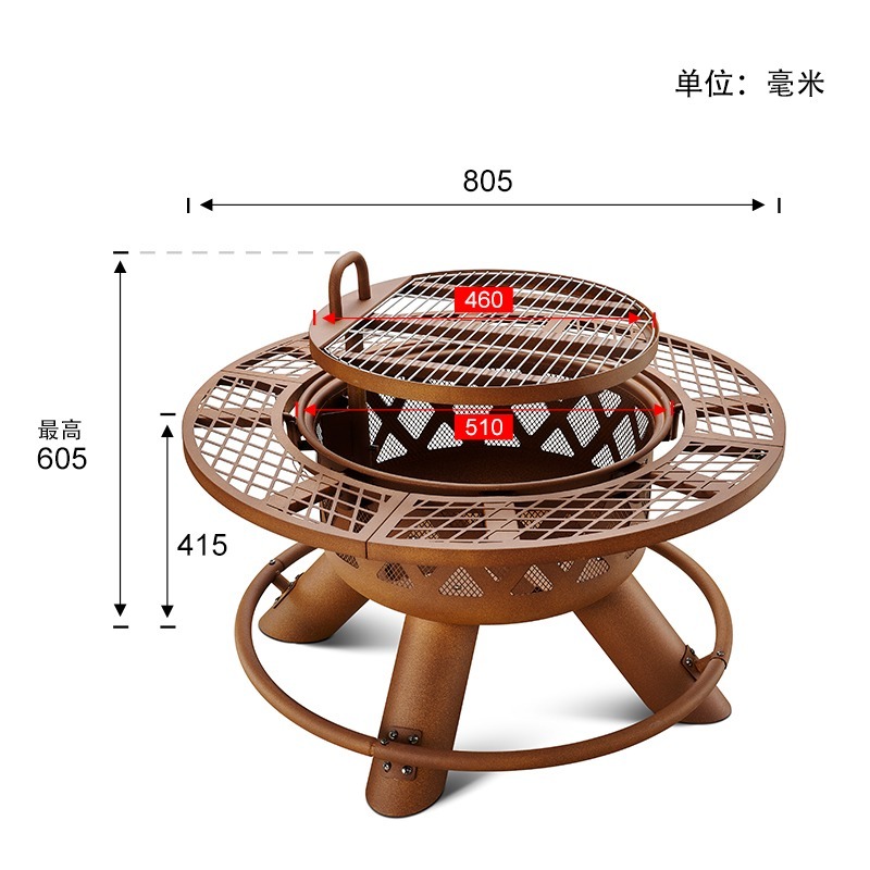 مجموعة شواء وتدفئة خارجية حديث - مراجعة Outdoor Furniture Fire Table وسعره