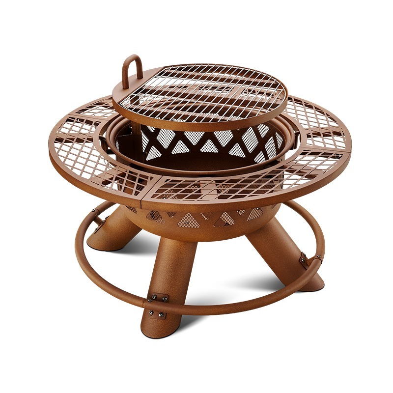 مجموعة شواء وتدفئة خارجية حديث - مراجعة Outdoor Furniture Fire Table وسعره