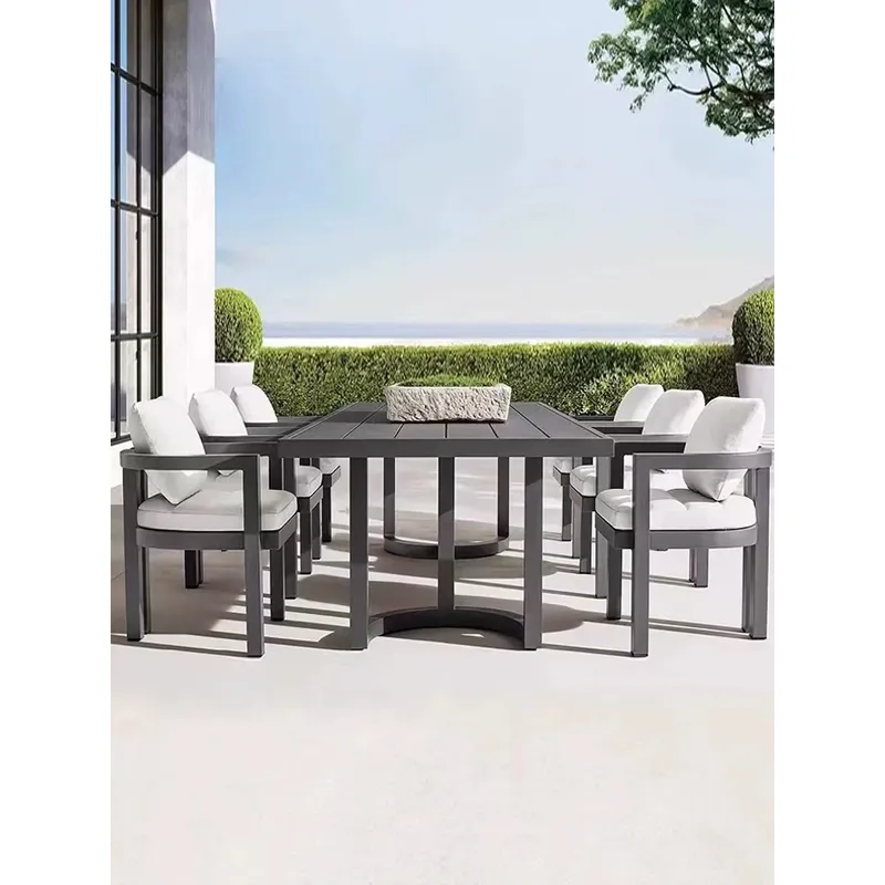 طقم طعام خشبي خارجي بتصميم نور - مراجعة Outdoor Furniture Dining Set وسعره