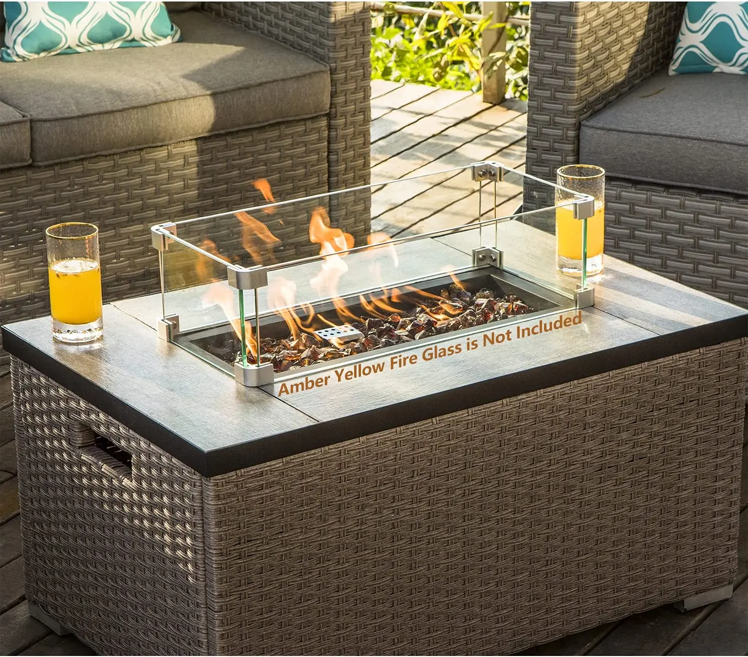 -أثاث خارجي مكون من 5 قطع أريك - مراجعة Outdoor Furniture Fire Table وسعره