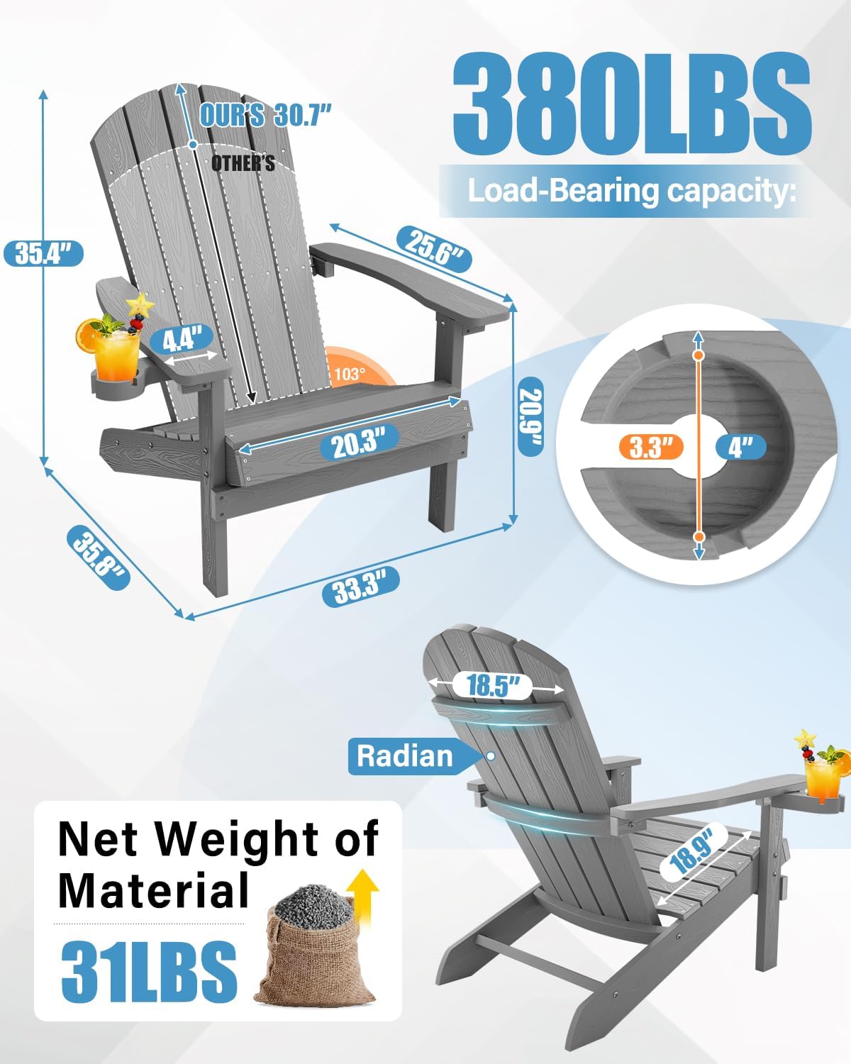 مجموعة من كرسيين أديرونداك مقا - مراجعة Outdoor Furniture Set With Fire Pit وسعره