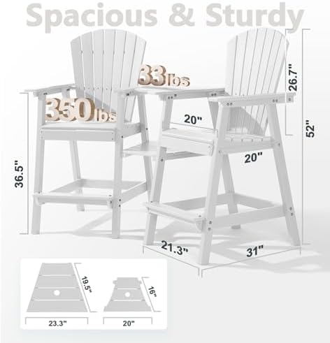 مجموعة من كرسيين أديرونداك طوي - مراجعة Adirondack Chair Wood وسعره