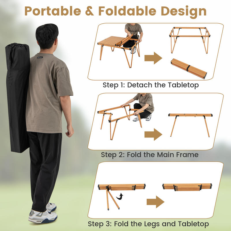 طاولة نزهة قابلة للطي مقاس 93  - مراجعة Folding Picnic Table وسعره